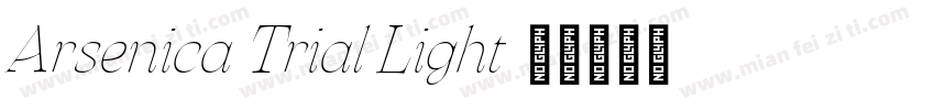 Arsenica Trial Light字体转换